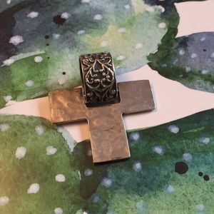 silpada retired cross sterling pendant